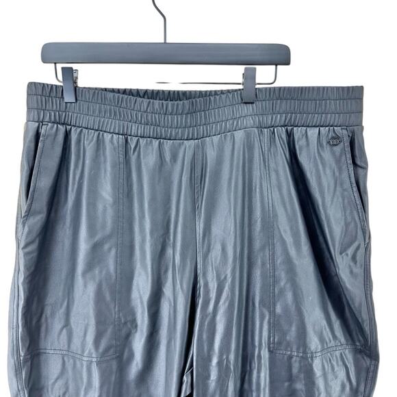 Calia faux leather athletic jogger pants pure black high rise women’s sz XXL - Picture 5 of 13